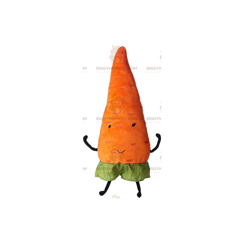 Costume de mascotte BIGGYMONKEY™ de carotte orange géante.