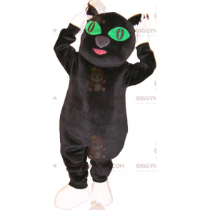 BIGGYMONKEY™ Costume da mascotte Grande gatto bianco e nero con