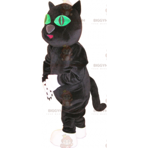 BIGGYMONKEY™ Costume da mascotte Grande gatto bianco e nero con