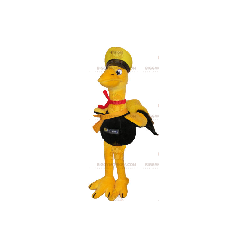 BIGGYMONKEY™ Mascot Costume Yellow Giant Bird In Sailor Outfit