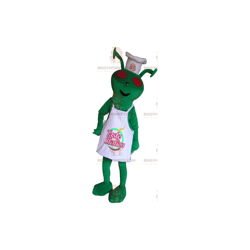 Kostým maskota mimozemšťana BIGGYMONKEY™ v kostýmu šéfkuchaře –