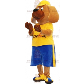 Traje de mascote Big Dog BIGGYMONKEY™ em roupas esportivas com