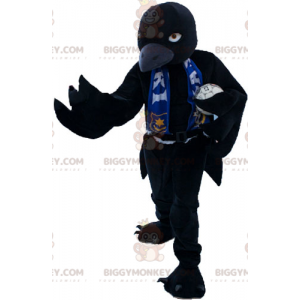 Fato de mascote BIGGYMONKEY™ de pássaro preto com Cortar L (175-180CM)