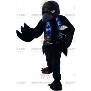 Costume de mascotte BIGGYMONKEY™ de gros oiseau noir à l'air