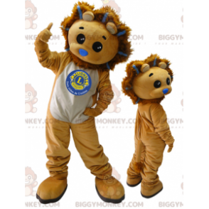 2 BIGGYMONKEY™s mascot. BIGGYMONKEY™s brown lion and cub mascot