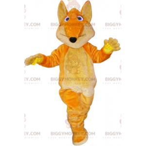 BIGGYMONKEY™ Maskottchen-Kostüm Orangefarbener Riesenfuchs mit