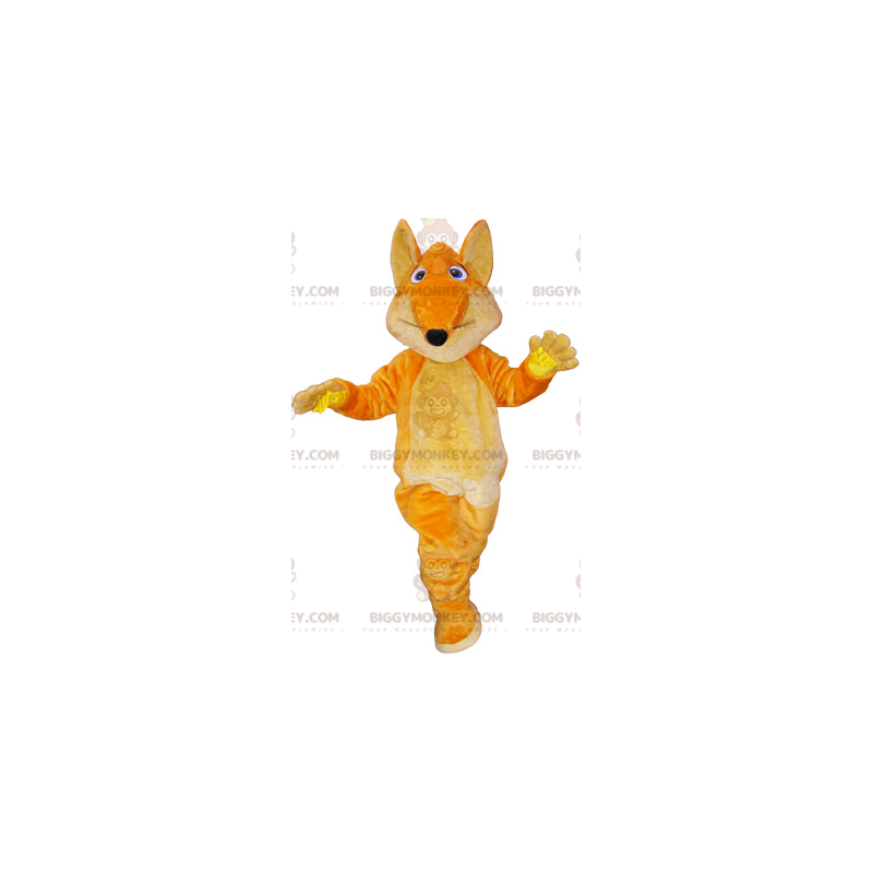 BIGGYMONKEY™ Maskottchen-Kostüm Orangefarbener Riesenfuchs mit