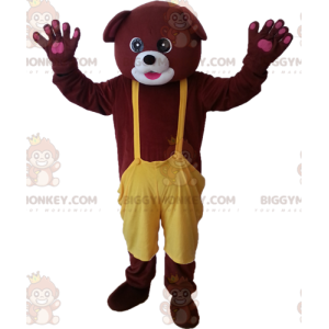 Costume de mascotte BIGGYMONKEY™ d'ours marron avec une