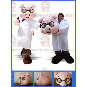 Pig BIGGYMONKEY™ Mascot Costume Dressed as a Doctor's Nurse -