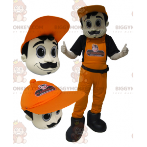 Costume de mascotte BIGGYMONKEY™ d'homme en salopette et