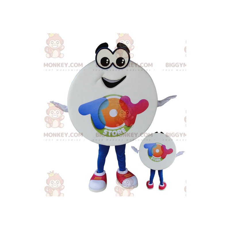 Costume de mascotte BIGGYMONKEY™ de bonhomme tout rond avec de