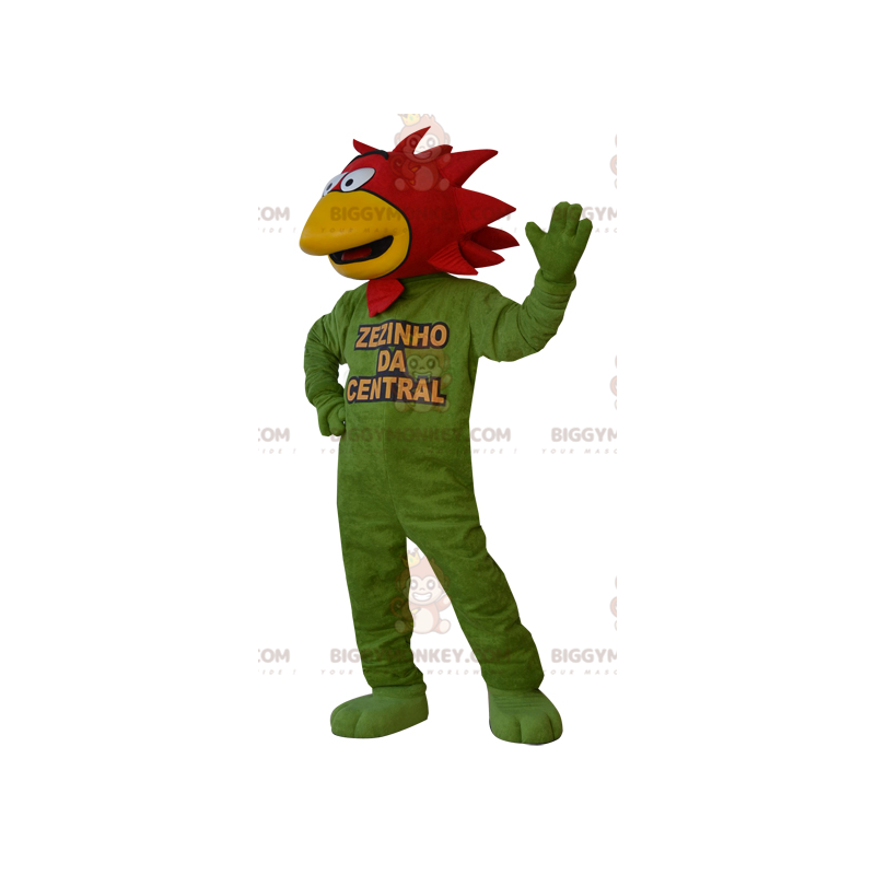 BIGGYMONKEY™ mascot costume of man with a Foutix head. Rooster