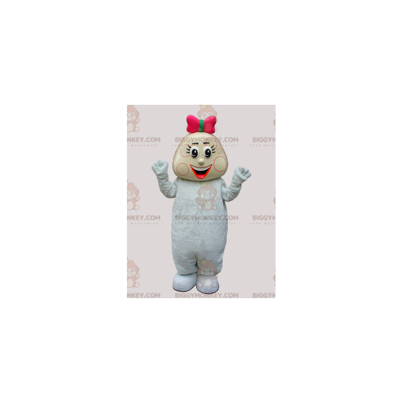 BIGGYMONKEY™ Mascot Costume Doll Girl en Babygros blanco y