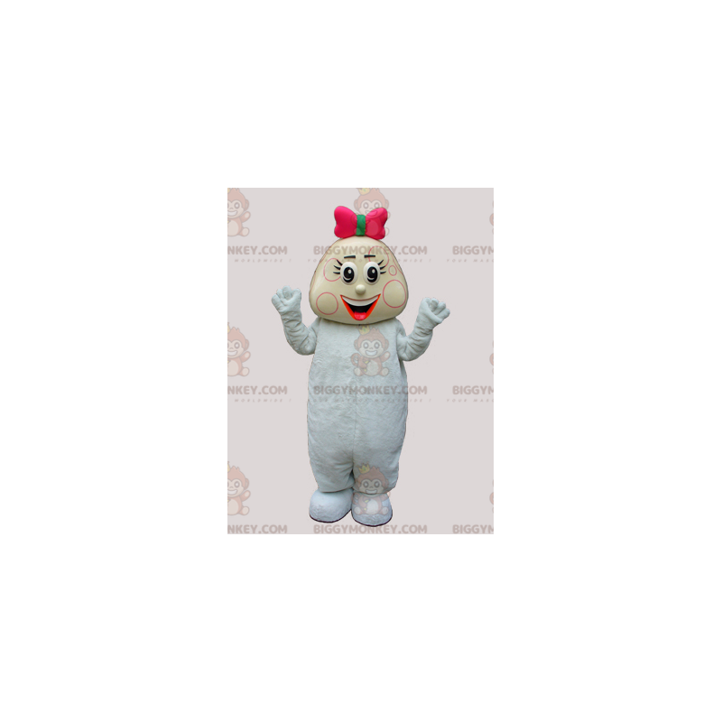BIGGYMONKEY™ Maskottchen-Kostüm, Puppenmädchen in weißem