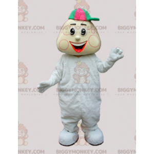 BIGGYMONKEY™ Baby Boy Doll Maskotdräkt i vit Babygros och keps