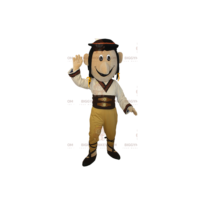 BIGGYMONKEY™ mascot costume of man dressed in traditional