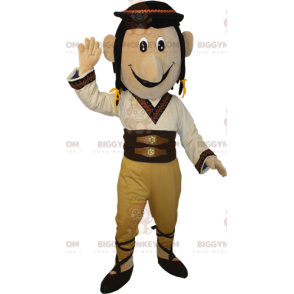 Kostým maskota BIGGYMONKEY™ muže oblečeného v tradičním