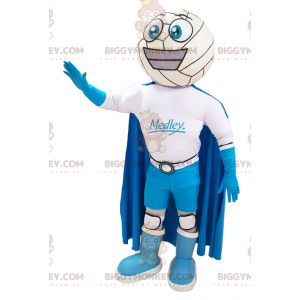 BIGGYMONKEY™ Lächelndes Schneemann-Maskottchen-Kostüm mit