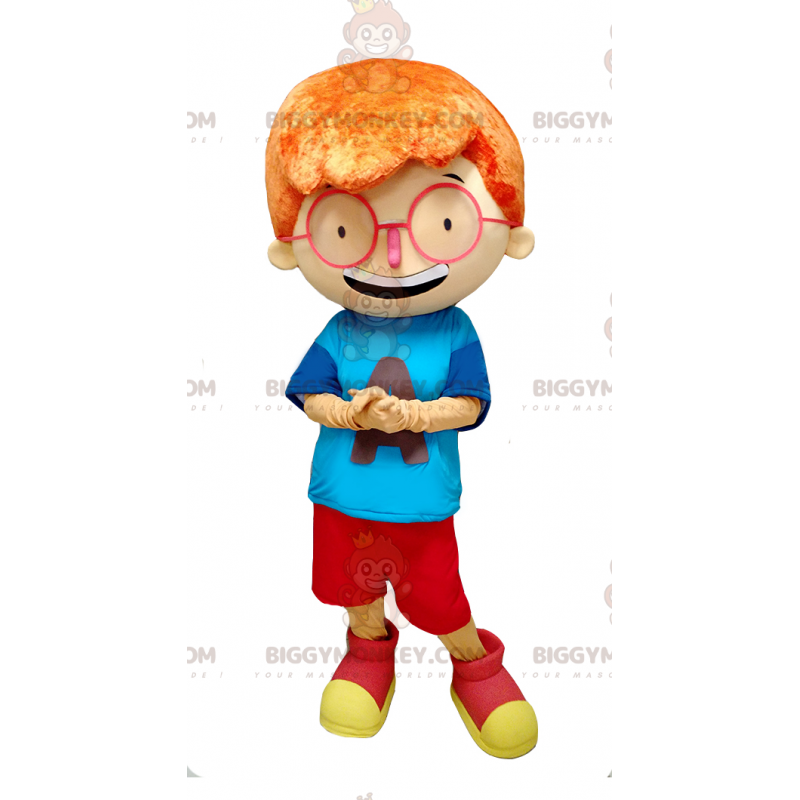 BIGGYMONKEY™ Costume da mascotte Ragazzo dai capelli rossi con