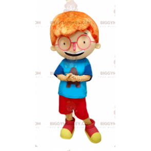 BIGGYMONKEY™ Costume da mascotte Ragazzo dai capelli rossi con