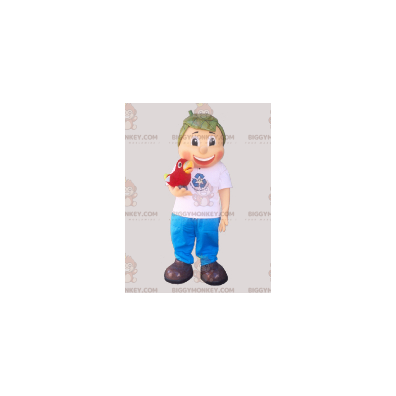 Boy BIGGYMONKEY™ Mascot Costume with Leaf Hair – Biggymonkey.com