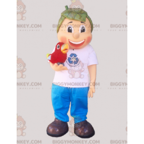 Boy BIGGYMONKEY™ Mascot Costume with Leaf Hair – Biggymonkey.com