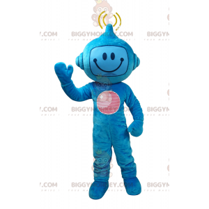 Costume da mascotte BIGGYMONKEY™ personaggio futuristico blu.