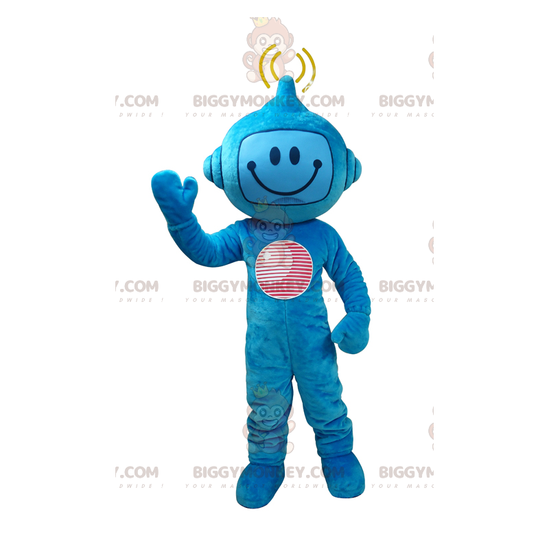 Μπλε φουτουριστικό κοστούμι μασκότ BIGGYMONKEY™. Στολή μασκότ