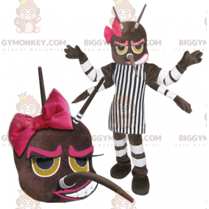 BIGGYMONKEY™ Female 4 Arm Insect Mascot Costume with Antennae –