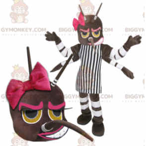BIGGYMONKEY™ vrouwelijke 4-armige insectenmascotte kostuum met