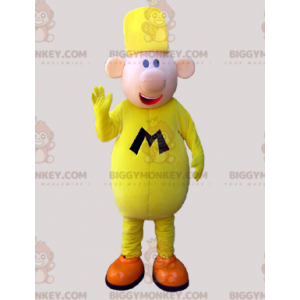 Costume da mascotte BIGGYMONKEY™ da uomo giallo grasso che ride