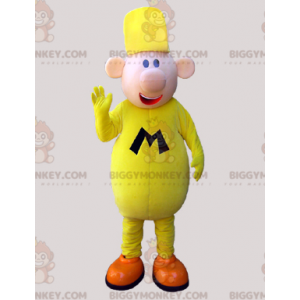 Skrattande fet gul man BIGGYMONKEY™ maskotdräkt - BiggyMonkey