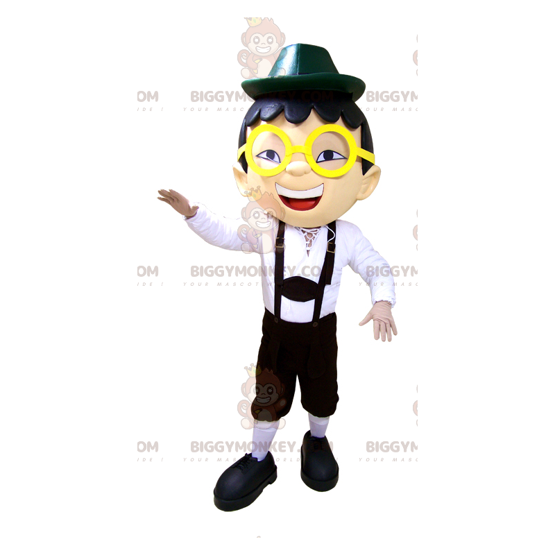 Costume de mascotte BIGGYMONKEY™ de garçon en salopette