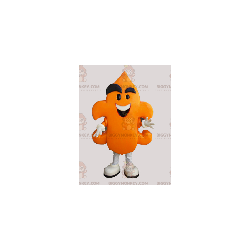 Orange Man Sputies BIGGYMONKEY™ Mascot Costume. Sizes L (175-180CM)