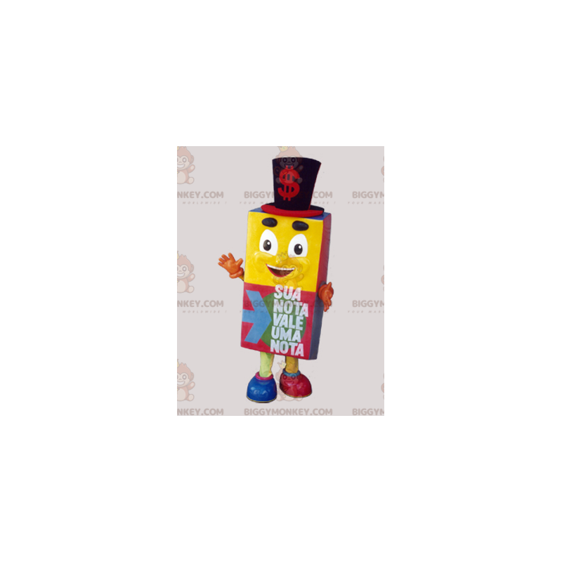 Cheerful looking colorful cubic BIGGYMONKEY™ mascot costume –
