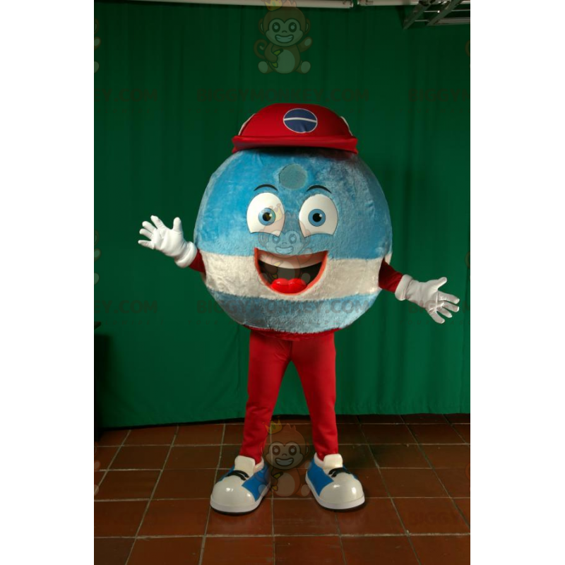 BIGGYMONKEY™ Mascot Costume with Round Head and Cap -