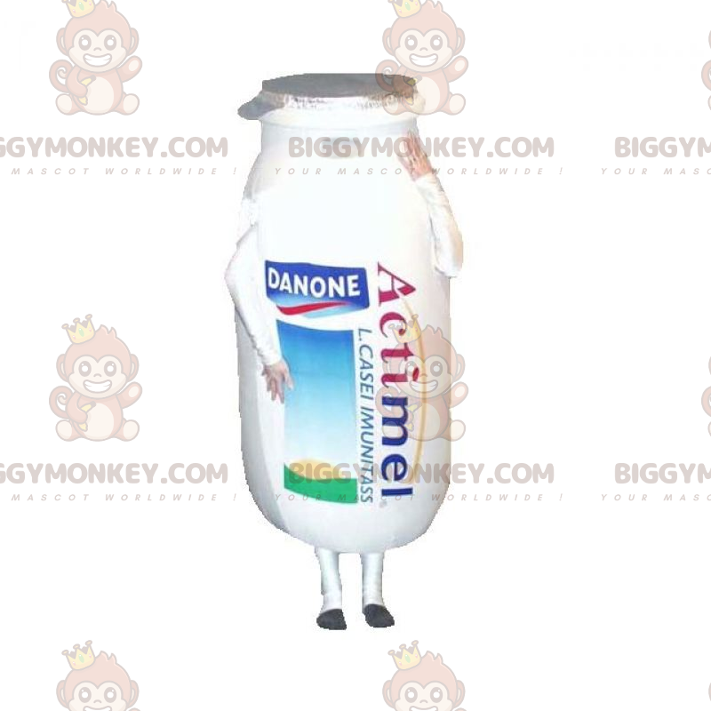 Milk Drink Actimel Danone Bottle BIGGYMONKEY™ Mascot Costume –