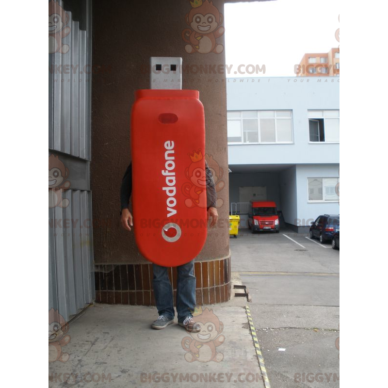 BIGGYMONKEY™ Giant Red USB Flash Drive Maskotdräkt. USB-nyckel