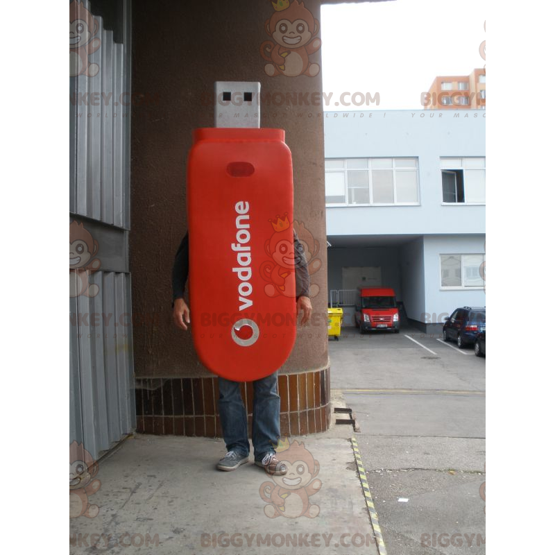 Disfraz de mascota de unidad flash USB roja gigante