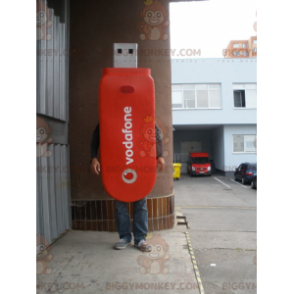 BIGGYMONKEY™ Giant Red USB Flash Drive Mascot Costume. USB key