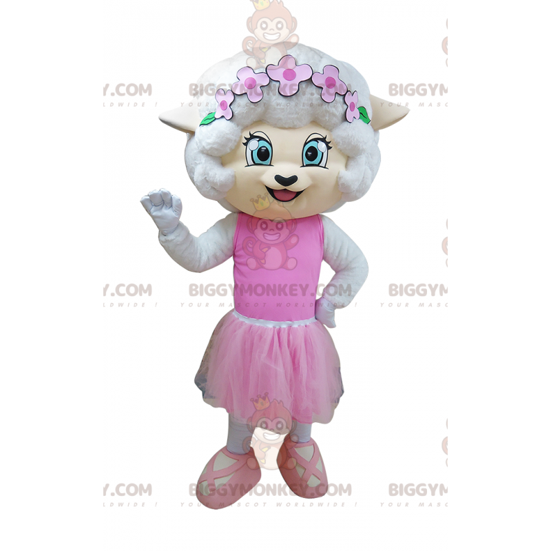 White Mouse BIGGYMONKEY™ Mascot Costume In Dancer Outfit –