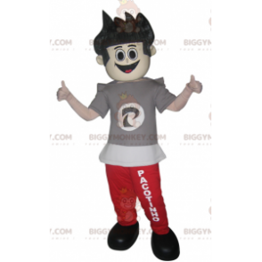 Teen Boy BIGGYMONKEY™ Maskottchenkostüm in Jogginghose und