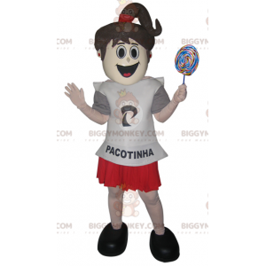 Disfraz de mascota BIGGYMONKEY™ para niña adolescente con falda