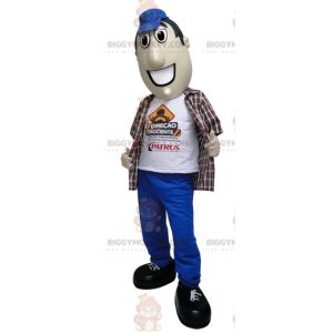 BIGGYMONKEY™ Costume da mascotte dell'uomo in pantaloni e