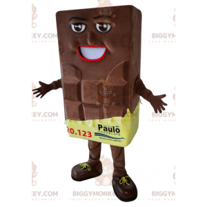 Traje de mascote de barra de chocolate gigante BIGGYMONKEY™ –