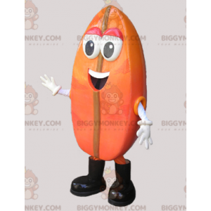 Fève de cacao ou de café orange. Costume de mascotte