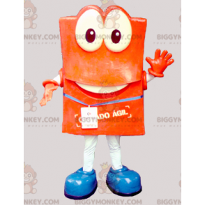 Big Eyes Oranje Man BIGGYMONKEY™ Mascottekostuum -