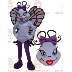 BIGGYMONKEY™ Disfraz de mascota insecto volador mariposa blanca