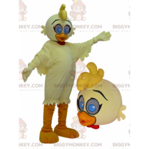 BIGGYMONKEY™ Mascot Costume Giant Yellow and Orange Duck with