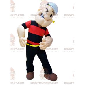 BIGGYMONKEY™ maskotdräkt av den berömda karaktären Popeye med